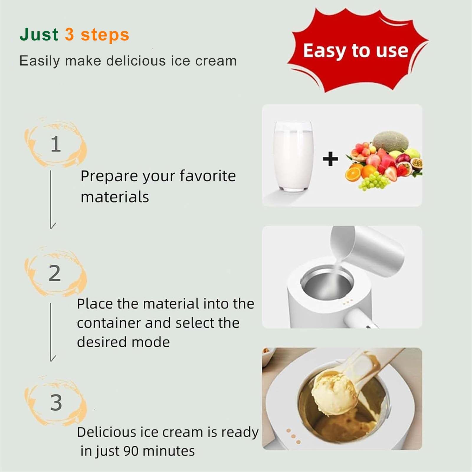 Mini Heladera - Panel De Control Lcd, Heladera EléCtrica Para Postres De 300 Ml Para Yogur, Sorbete, Licuados Y MáS - Heladera PortáTil Para Queso Helado, RefrigeracióN Por Semiconductores
