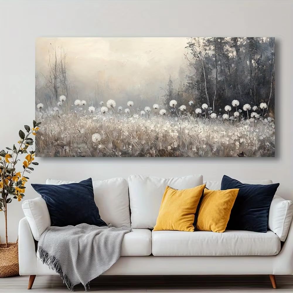 AEFOUU Canvas Wall Art Print Mountain Lake Landscape Modern Abstract Painting Picture Living Room Bedroom Office Home Decoration(20x40cm/8x16in/Frameless)