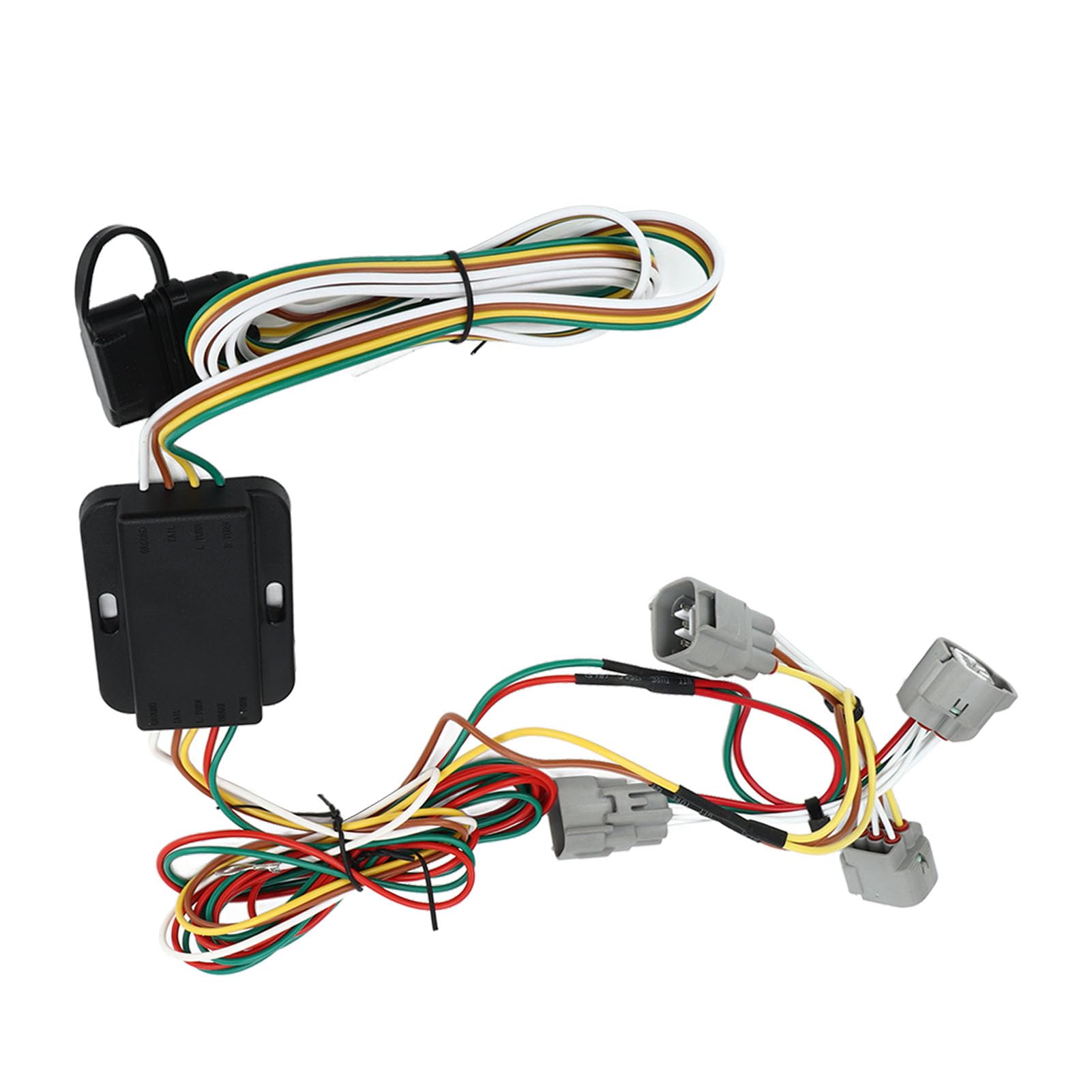 Fabater Arnés de Cableado para Remolque, Arnés de Cableado para Remolque Plug and Play de 4 Pines, de con Cubierta Antipolvo de Goma para Resistencia a la Intemperie y Fácil Instalación para 2008 2010