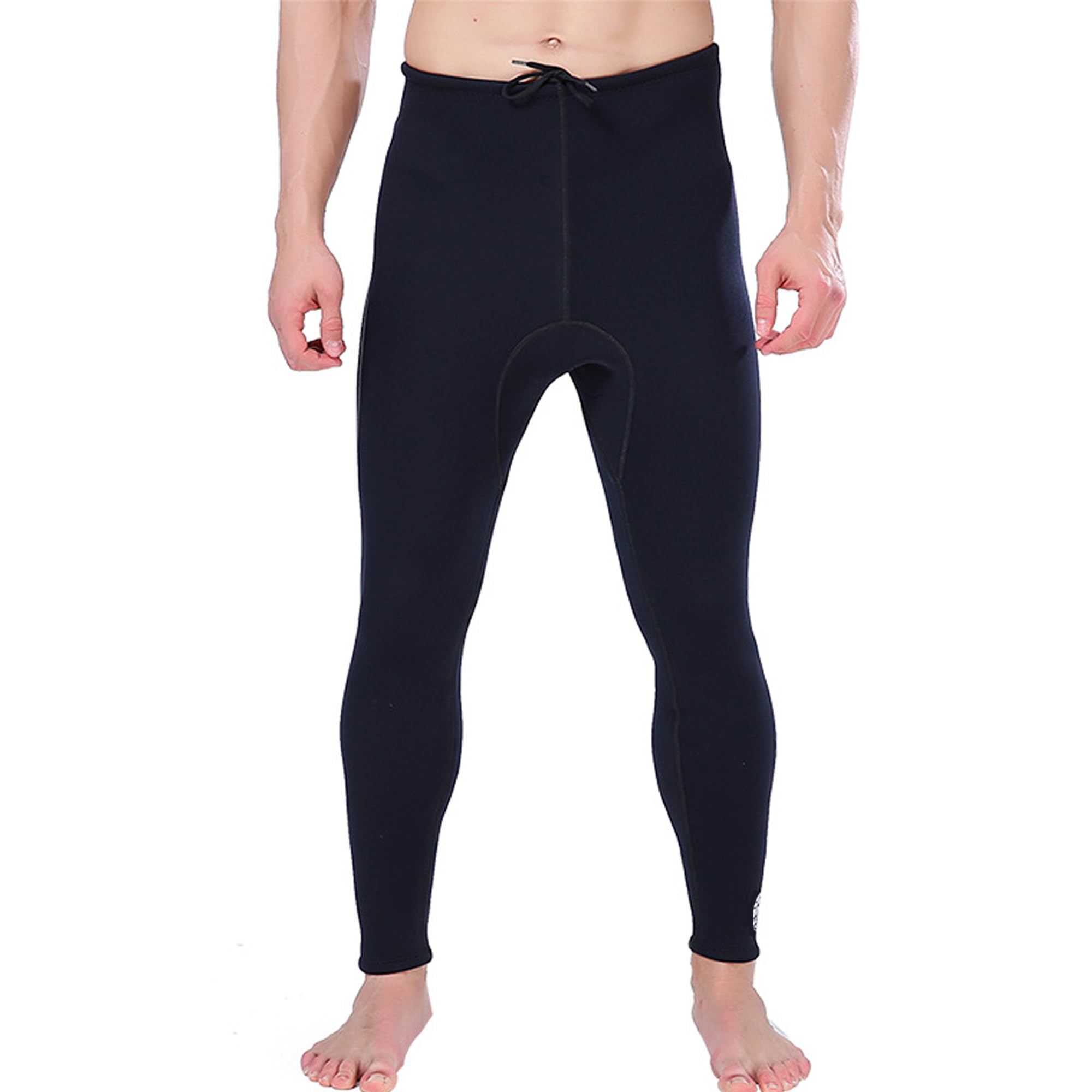 Jueshanzj Pantaloni da muta da uomo 3 mm a vita alta Therma Diving | Neoprene, caldo, foderato in pile, leggings, protezione solare UV, vita regolabile, per surf, kayak, nuoto, immersioni