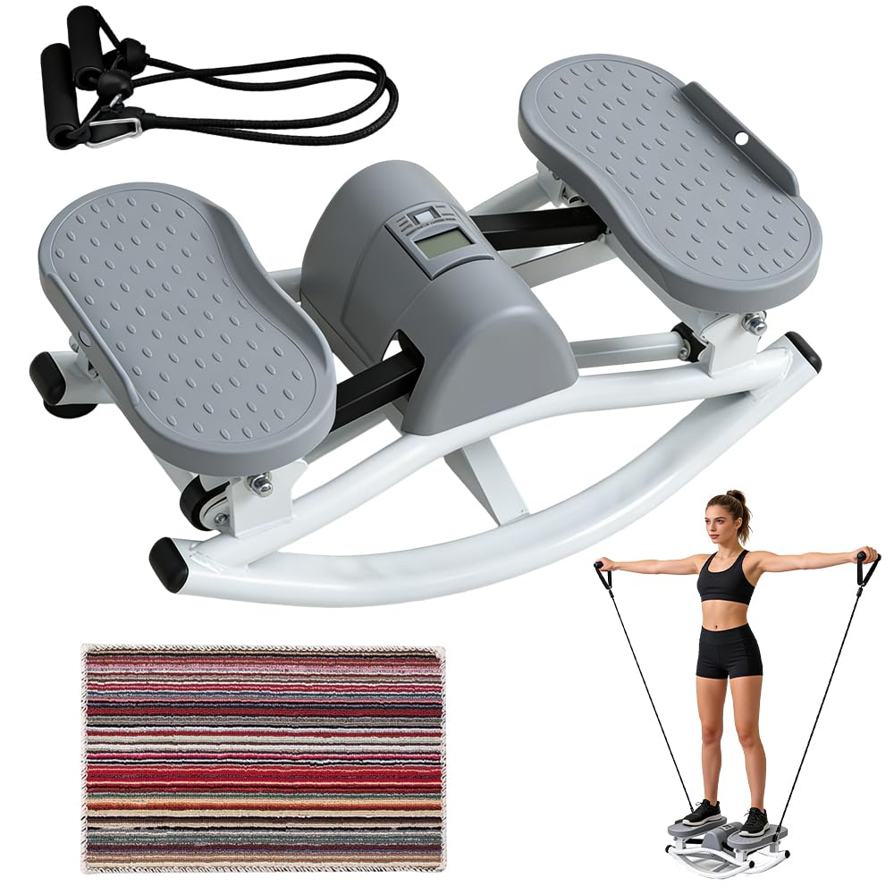 Rock Stepper, HOVCEH Exercise Stepper for Home Side to Side, Step Machine with Counting, Pull Cord, Cushion Pad, Mini Steppers for Gym Indoor Outdoor Office