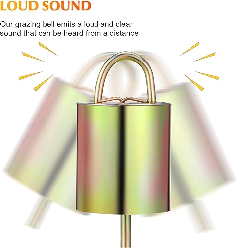 Miniatura 3 de 8 campanas de cabra de cobre para collares de ganado, campanas de metal duraderas con diseño rústico para decoración de granja y uso festivo