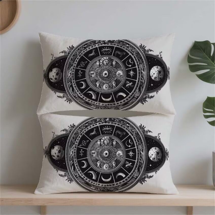 Pillow case rectangulaire lin impermeable constellation 60x80cm - 2