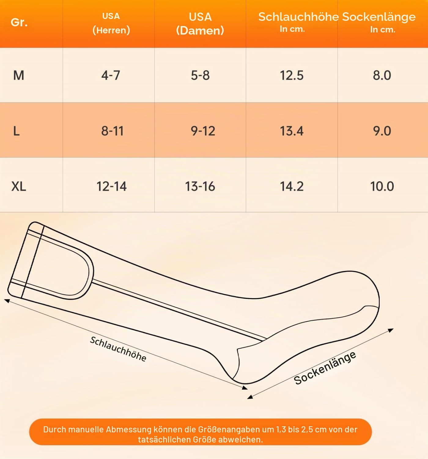 FREEHILL Merinowolle beheizte Socken für Männer Frauen, One-Click Control wiederaufladbare kaltes Wetter Knie-hohe Socken (Schwarz, L)