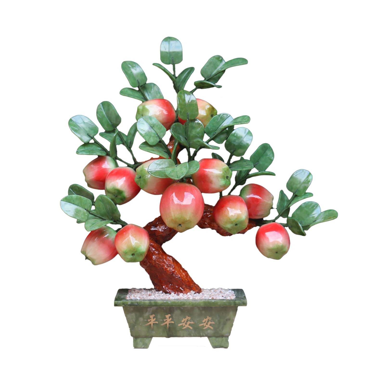 WDSOPK Pine Artificial Bonsai Tree Tabletop Bonsai Tree Jade Bonsai Ornaments Auspicious Decoration Chinese Green Potted Plants