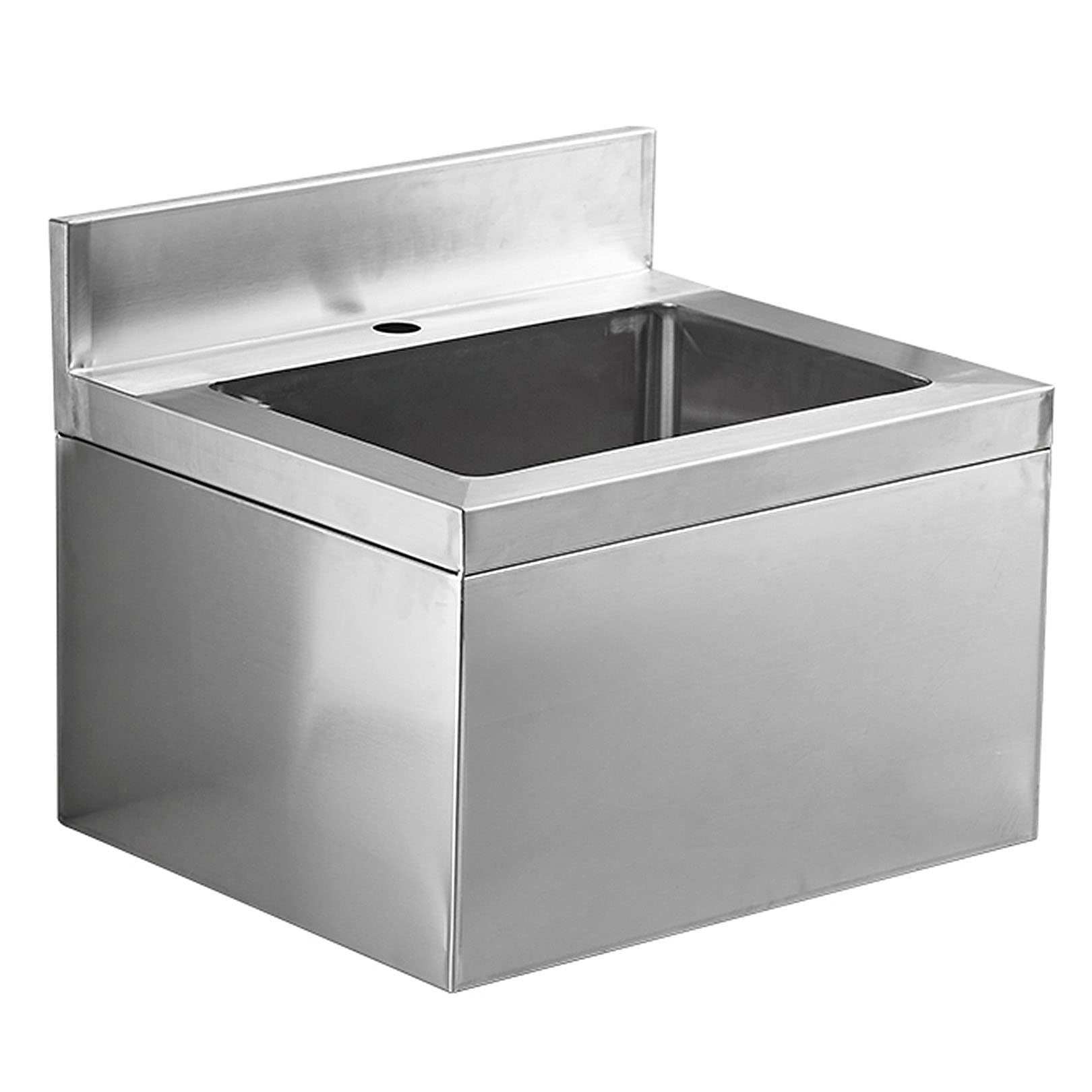 ASerZenith Commercial Stainless Steel Floor Mount Mop Sink With Strainer - Perfect For Restaurant, Bar, Buffet