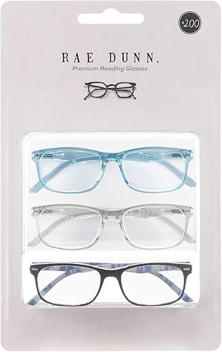 Miniatura 8 de Rae Dunn Gafas de lectura LOU Premium, paquete de 3 con fuente de firma READ o FOCUS