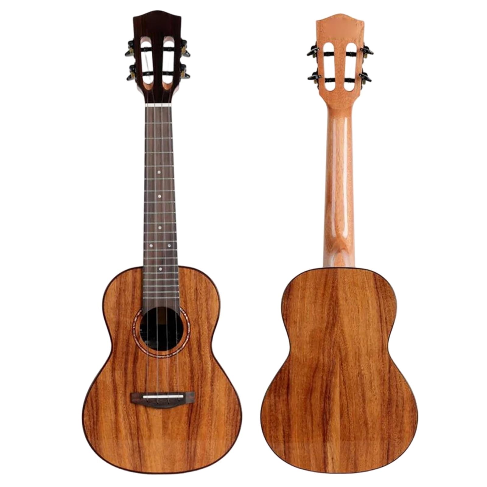 Ukulele Instrumenty Muzyczne Ukulele Dla Początkujących Dorosłych 23/26 Cali Drewno Akacjowe Z Twardym Futerałem Tunerem Paskiem Capo Łatwe Do Grania(26 inch)