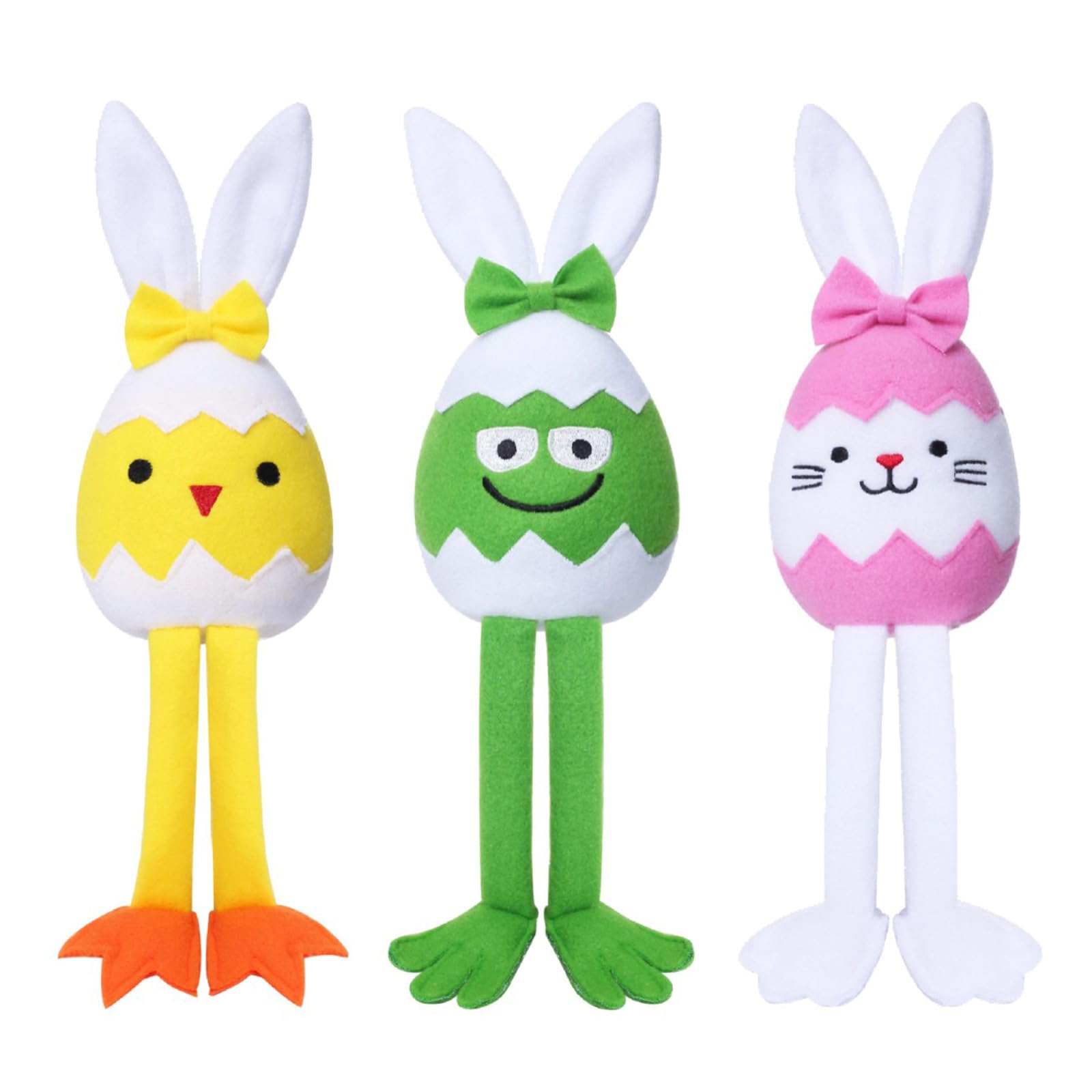 Tsophreniq 3Pcs Colorful Hare Chick Figurines Ornament Easter Decoration for Festival Event and Interior Decoration Hare Figurines