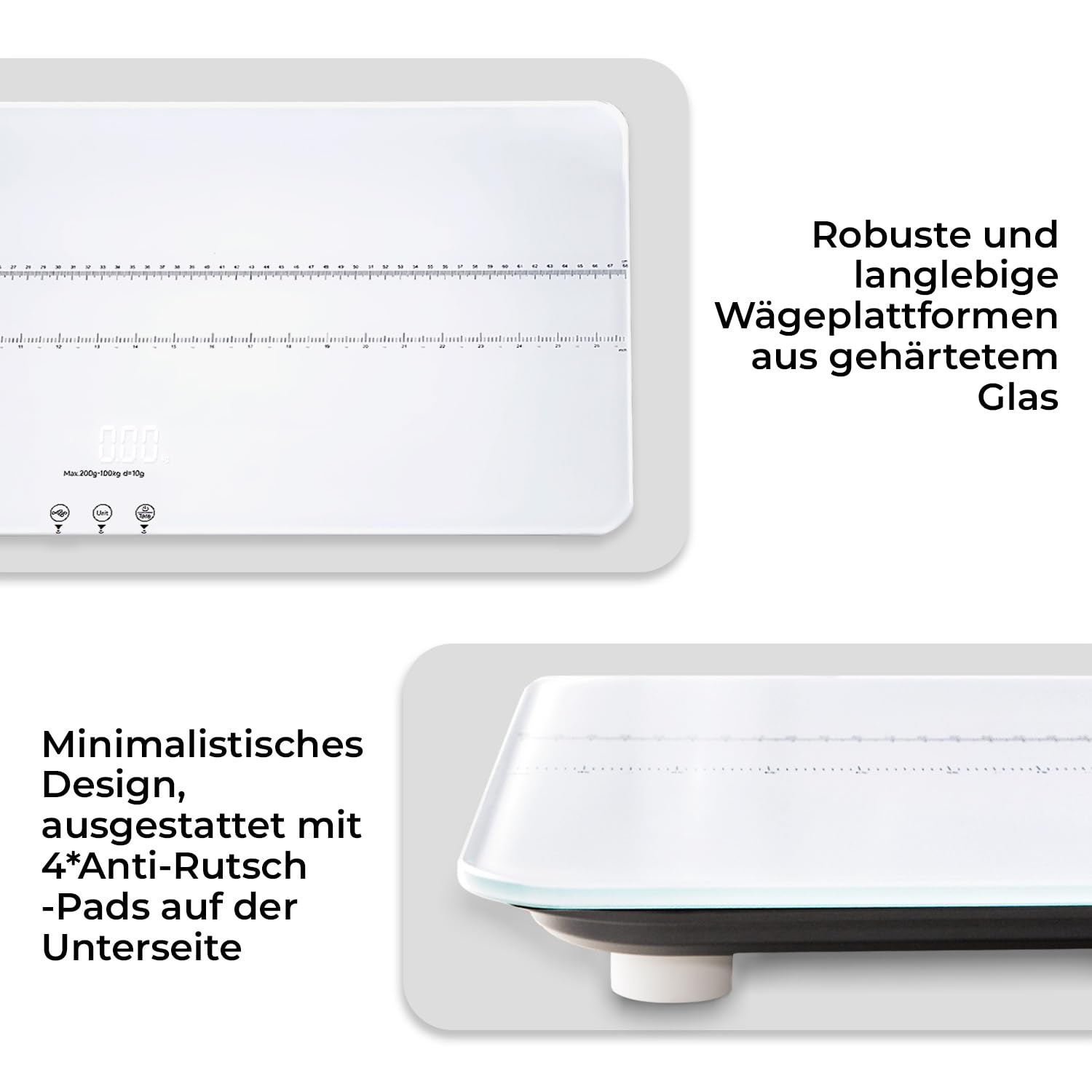UNIWEIGH Digitale Haustierwaage, 10 g, hohe Genauigkeit, für Hunde und Katzen, 3 Wiegeeinheiten, Tara-/Haltefunktion, Babywaage, gehärtetes Glas, USB-Kabel, groß | 3 Wiegeeinheiten/Tara-/Haltefunktion, Babywaage für Haustiere, gehärtetes Glas, USB-Aufladu