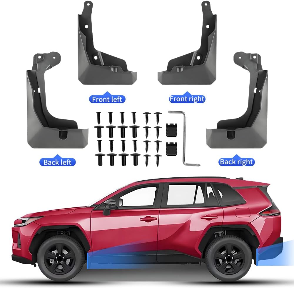 Car Mud Flaps Splash Guards Mudflaps for Toyota RAV4 2026 [Not for Woodland] Auto Exterior Accessories Tire Mudguards Wheel Inner Fender Liner Guard Flap Fenders Protection Accessory