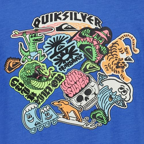Image of Quiksilver Boys' Short Sleeve Logo Graphic T-Shirt, Soft & Comfortable, Regular Fit