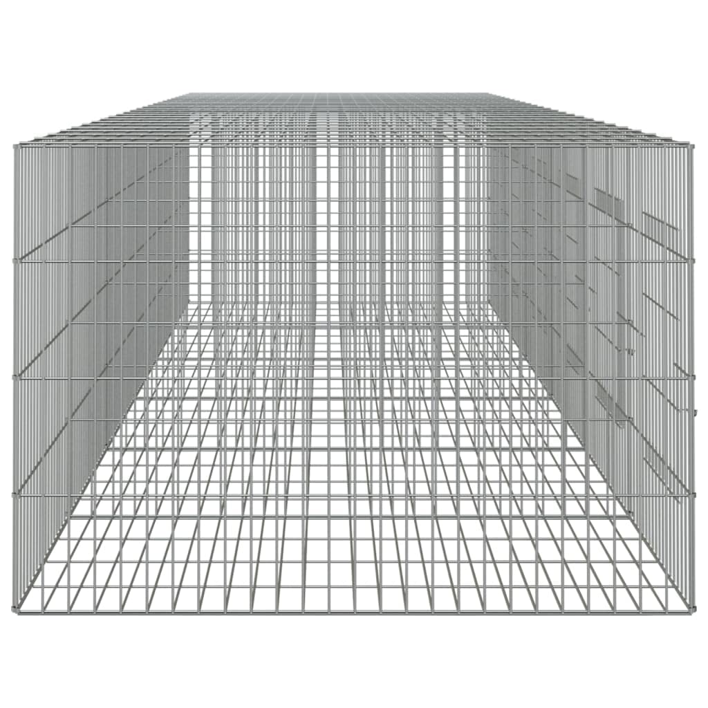vidaXL Jaula para Conejos 6 Paneles Hierro galvanizado 327x79x54 cm