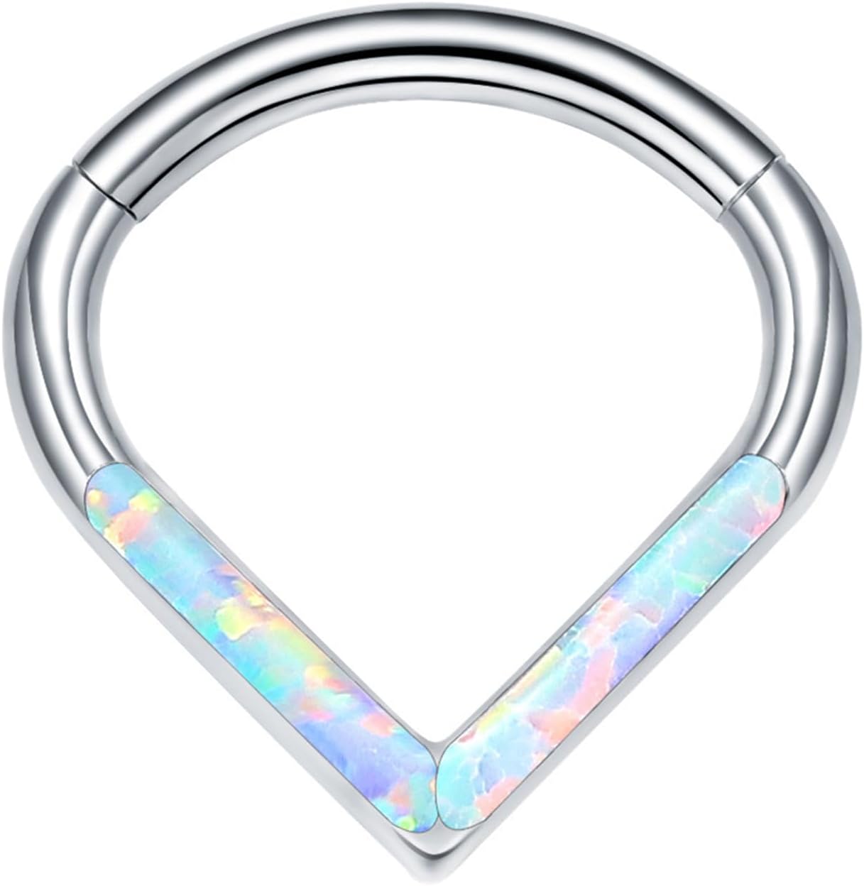 Steel Teardrop Nose Piercing Jewelry Unisex Surgical Septum Rings Clip Stylish Tragus Hoop Accessory Teardrop Nose Hoop
