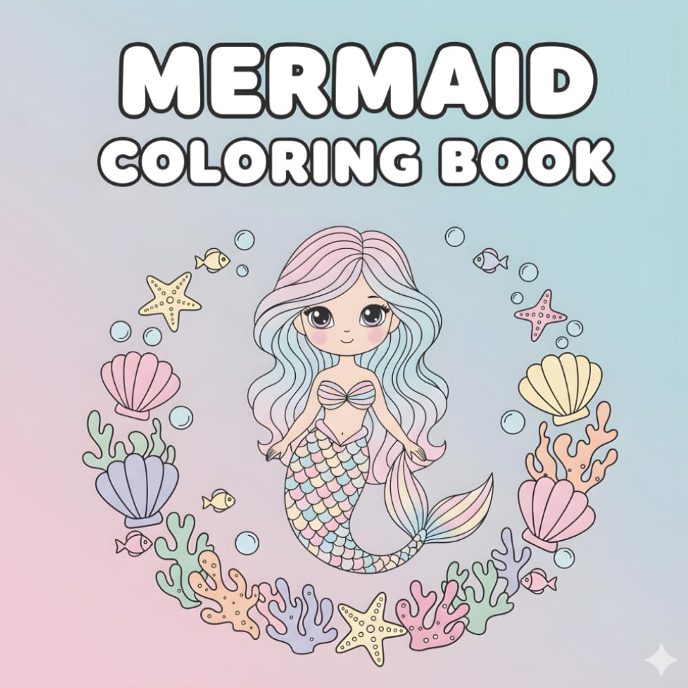 Magical Mermaid Coloring Book for Kids: A Fun & Easy Underwater Coloring Adventure for Kids