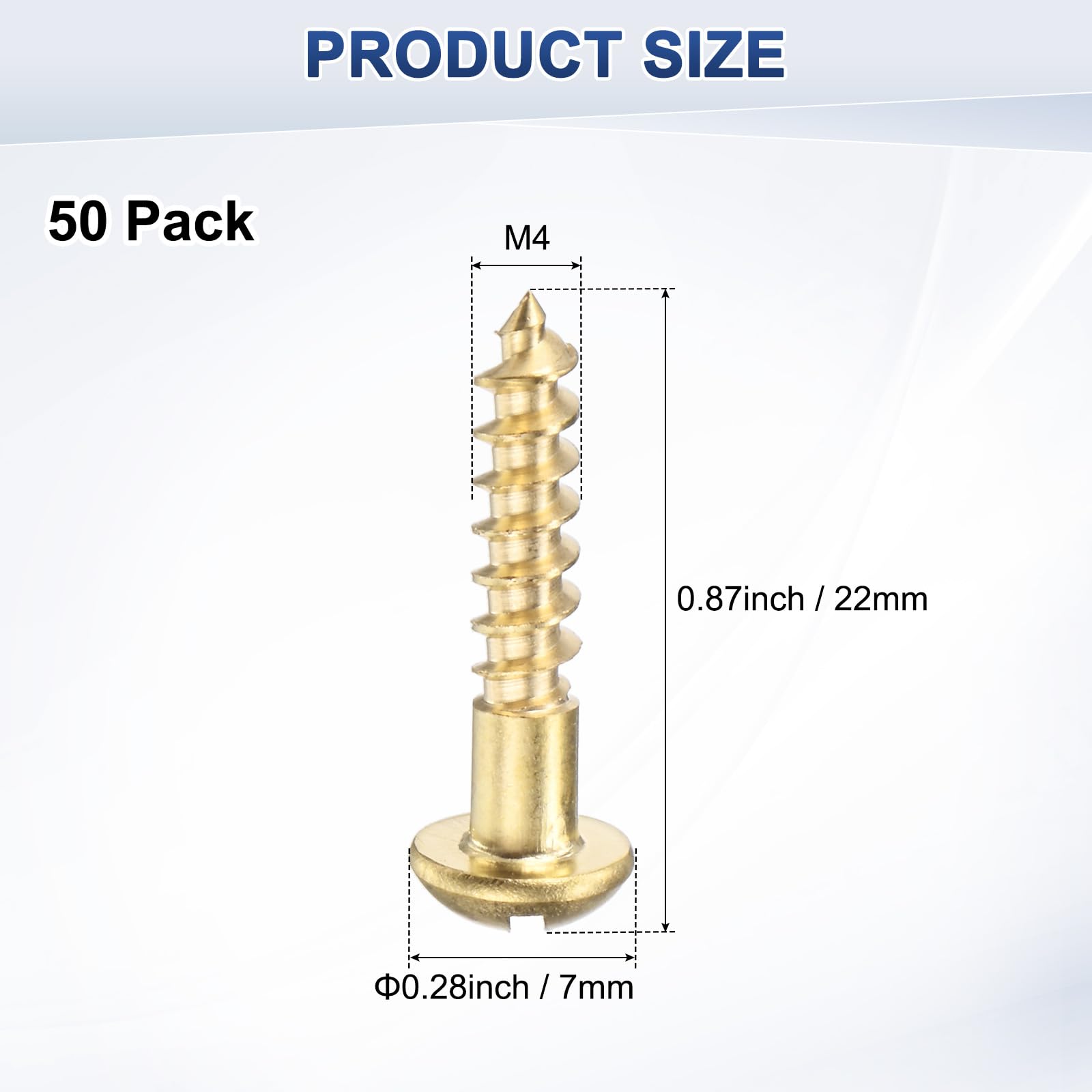 M METERXITY 50-Pack Wood Screws - Image 3