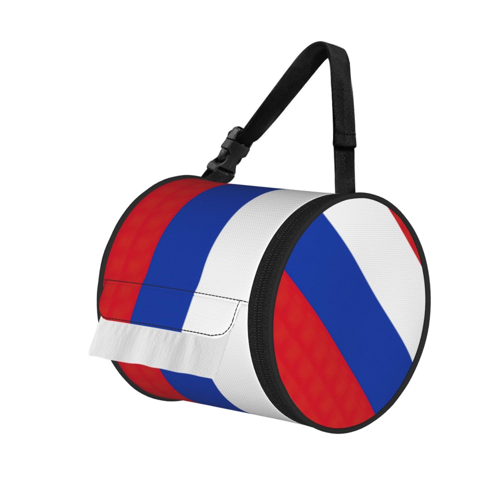 Russian Flag Printed Portable Tissue Roll Case, Standard-Size Fit, Oxford Cloth for Wall Camping Backpack