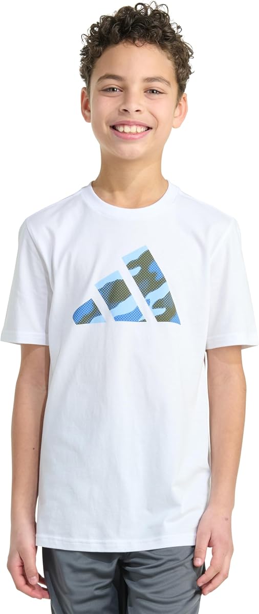 Boys' Short Sleeve Halftone Camo Logo Tee