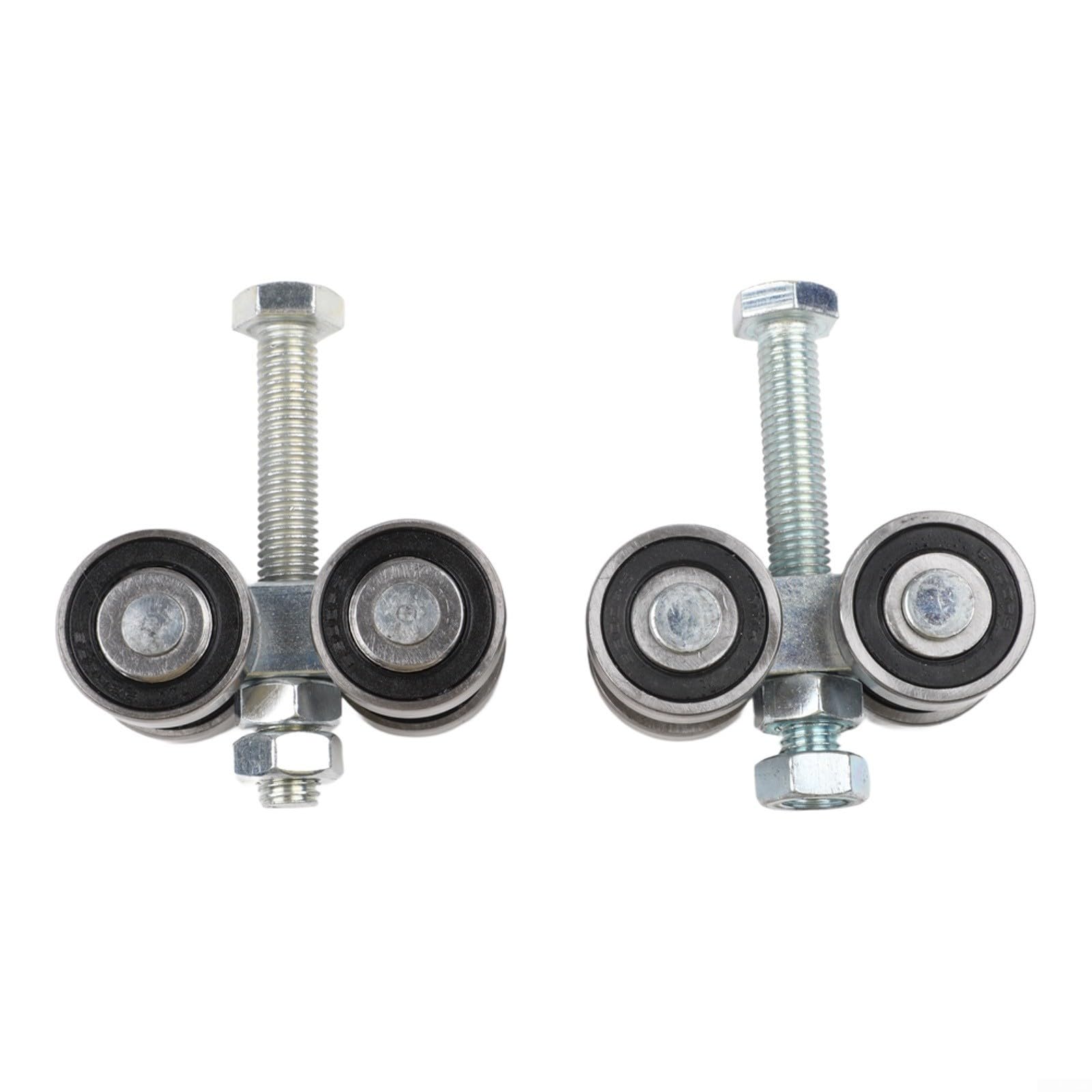 Lot de 2 chariots robustes à 4 roues pour canal de jambe de force de 1-5/8", roues de levage en acier au carbone laminées à chaud avec boulons et écrous M10, capacité de 400 kg