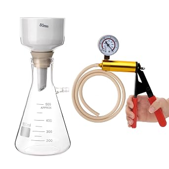 FOUR ES SCIENTIFIC 500mL Buchner Funnel Filtering Kit with Vacuum Pump