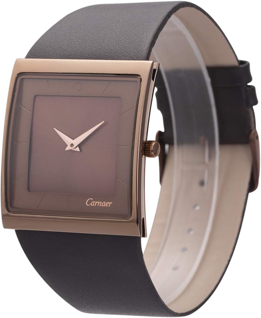 Wrist Watch Minimalist Men Square Dial Bussiness Style SIBOSUN Leather Strap Quartz Analog