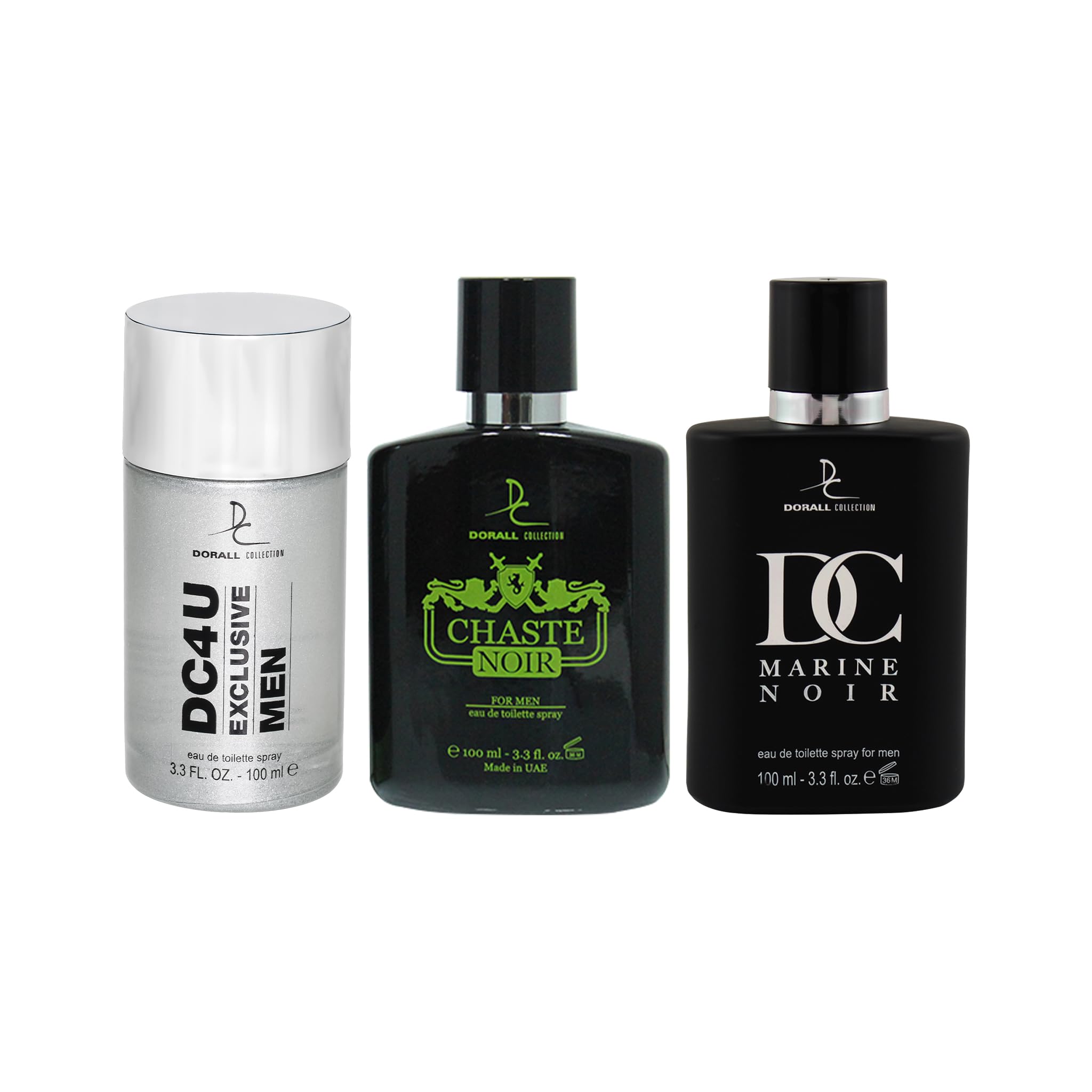 Dorall Collection DC 4 U Exclusive + Chaste + DC Marine EDT Set 100ml (Pack of 3)-picture-11