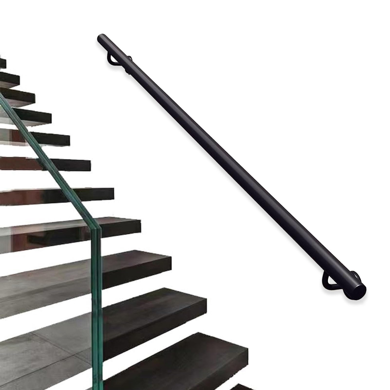 Main courante d escalier exterieure en metal supportant une charge de 200 kg