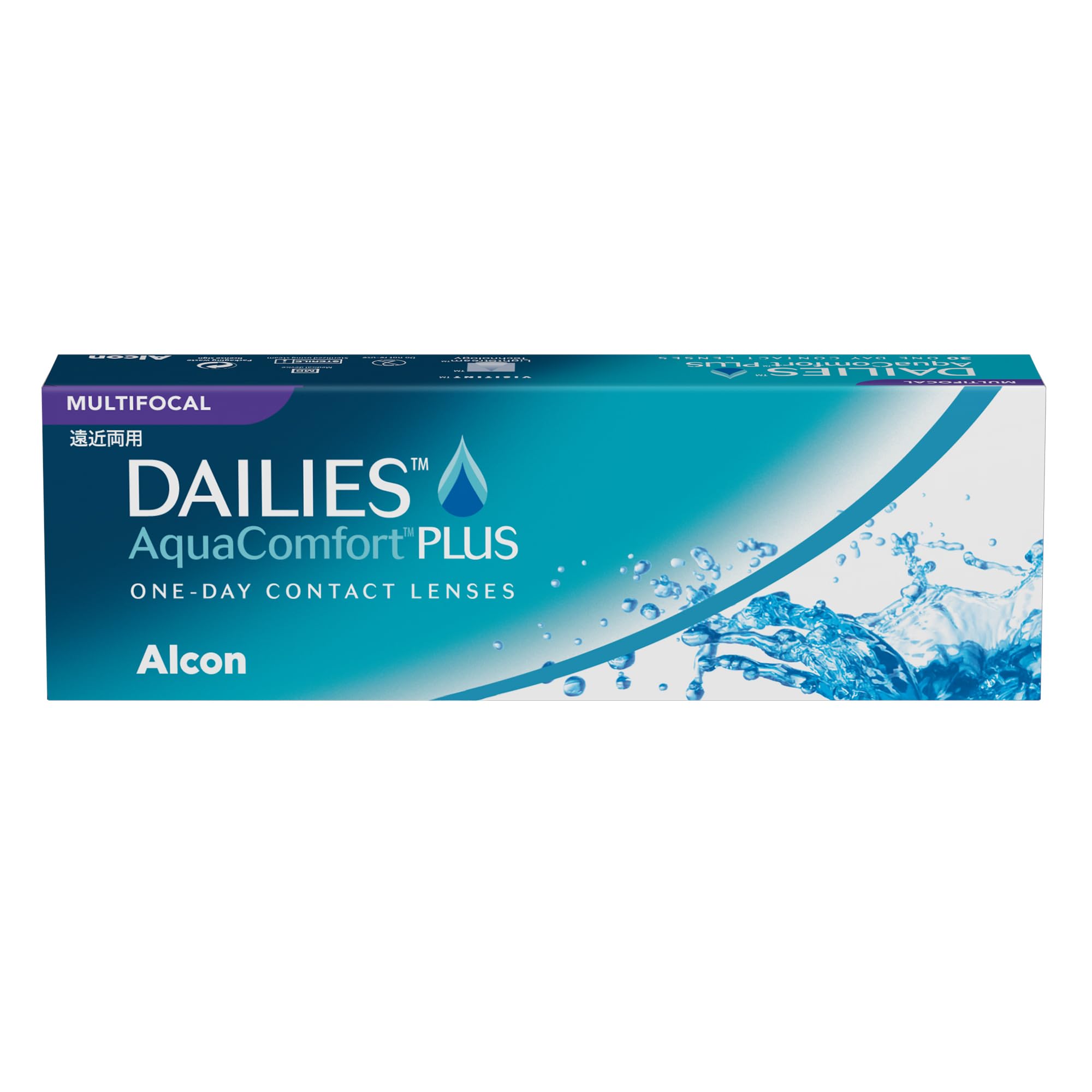 Dailies AquaComfort Plus Multifocal Lentes de contacto progresivas de reemplazo diario, Pack de 30, R 8.7 mm, D 14.0 mm, adición alta -3 Diopt
