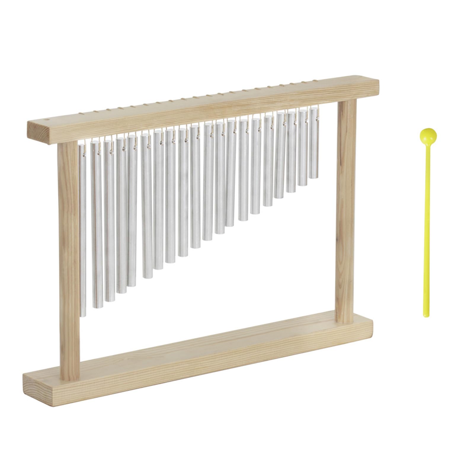 Mesa de campanillas musicales, práctica, textura de aluminio y madera, adecuada para estudio y percusión de aleación de aluminio en vivo, vientos de percusión