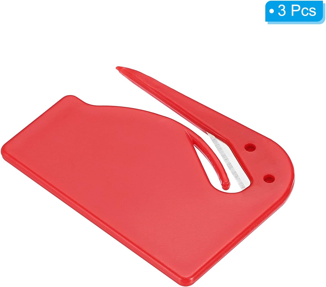PATIKIL Letter Opener Envelope Slitter, 3 Pcs Mail Slitter with Razor Safe Mail Opener for Envelope Paper Package Open for Home, Office Red image 3