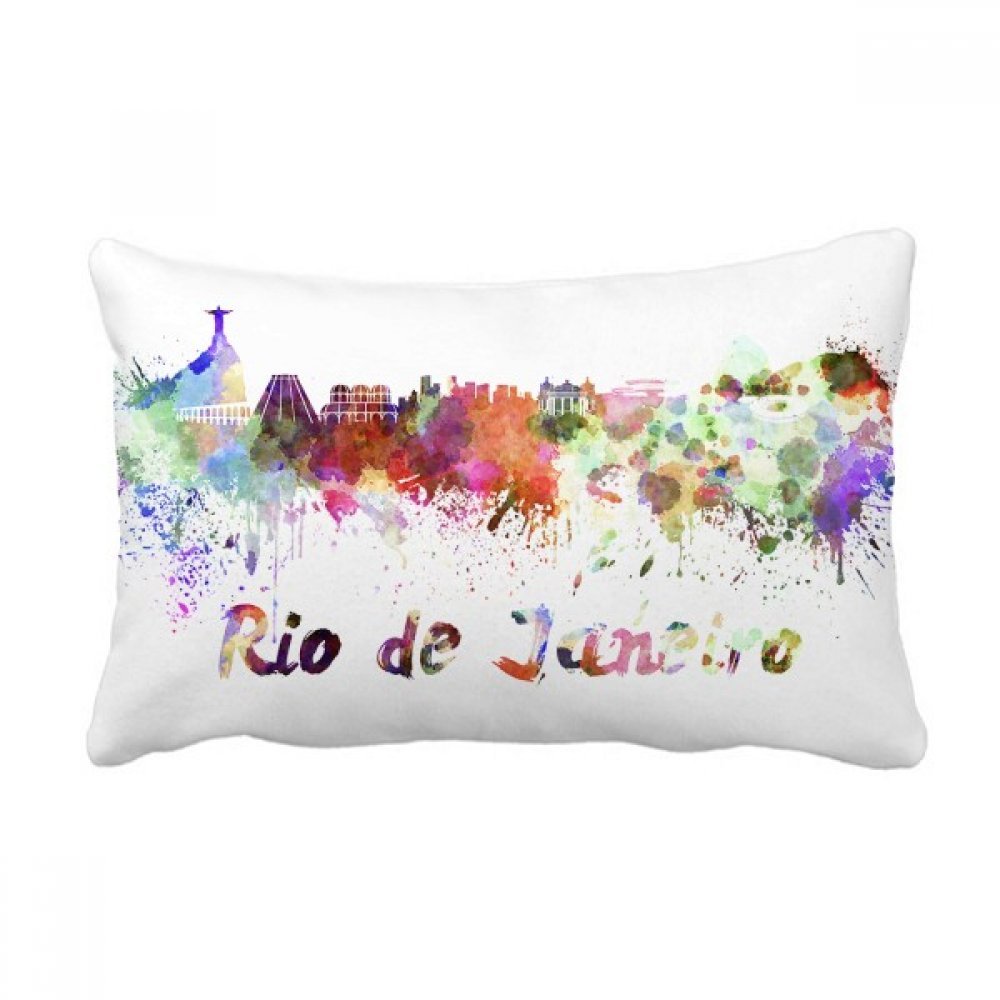 Oreiller lombaire Rio de Janeiro artistique, housse et insert premium