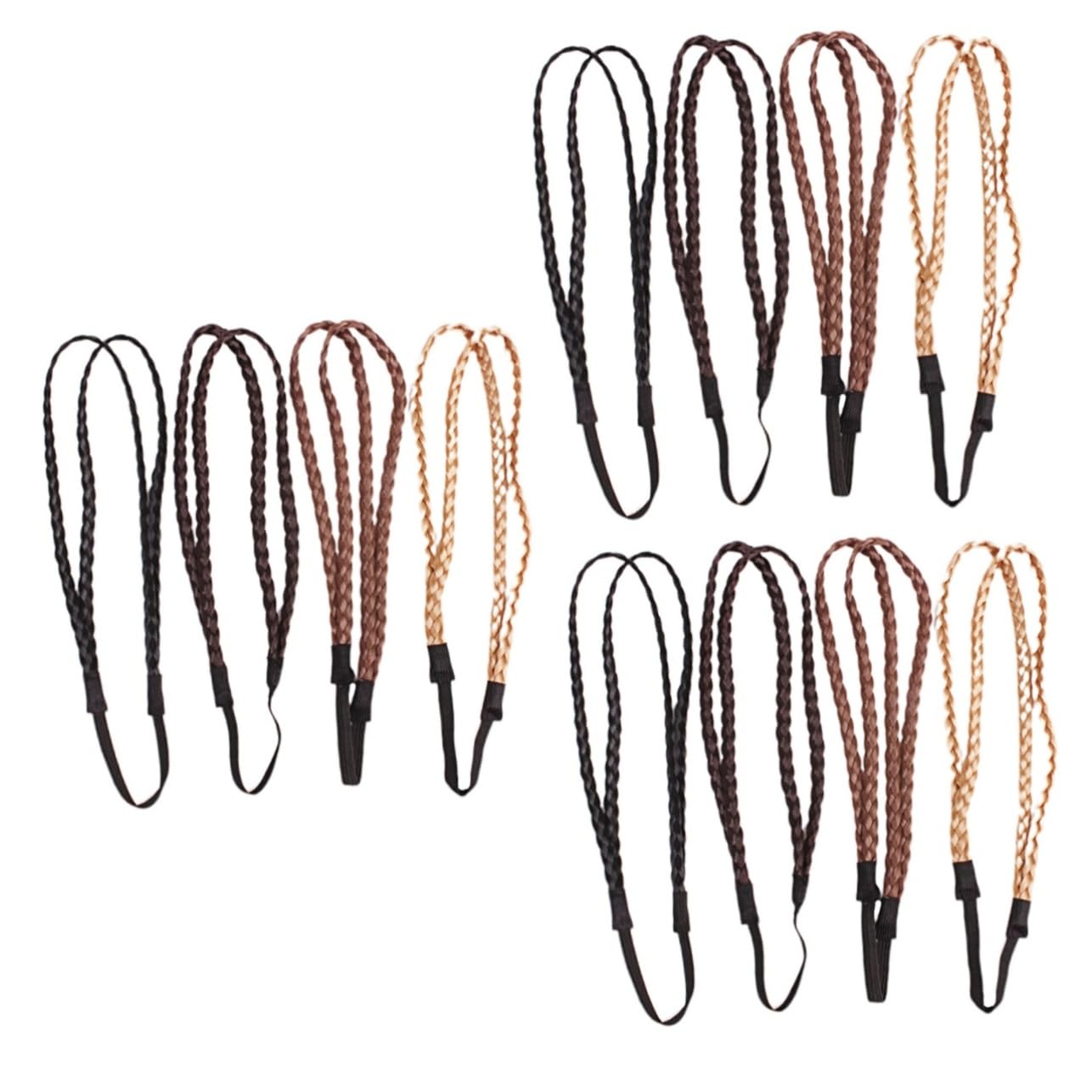 MAGICLULU Piezas Banda Elástica Para El Cabello Gomas Para Niñas Diademas Elásticas Para Mujer Lazos Elásticos Para El Cabello Pañuelos Para Mujeres Doble Damas Diademas Venda Perder