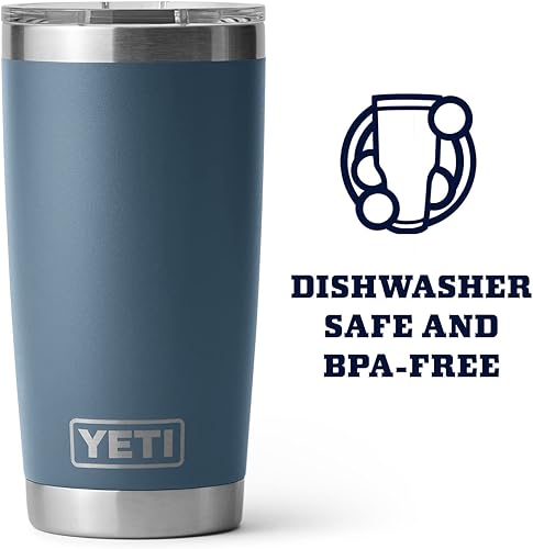 Miniatura 86 de YETI Rambler - Vaso de acero inoxidable con aislamiento al vacío de 20 onzas con tapa MagSlider verde azulado (Agave Teal)