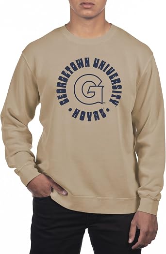 College Sports Pigment Dyed Crewneck Sweatshirt - Fleece Unisex Officially Licensed NCAA Mens and Womens Sweatshirt