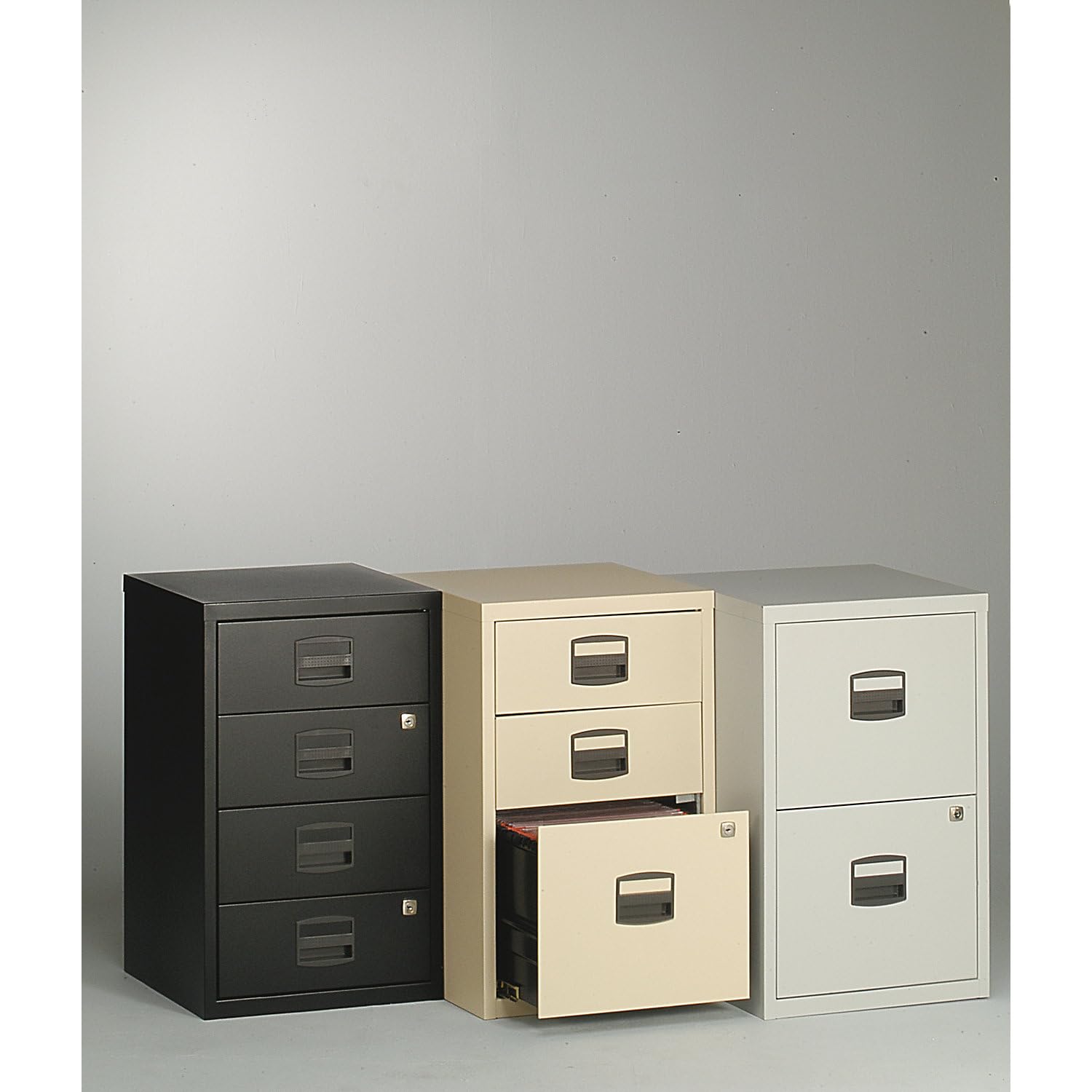 Bisley Home Personal Rollcontainer PFA: mit 3 Schublade/Bürocontainer/Rollwagen Gebrauch für Schreibtisch, Akten, Dokumente, Schreibwaren Maße: 40 x 41.3 x 52.8 cm