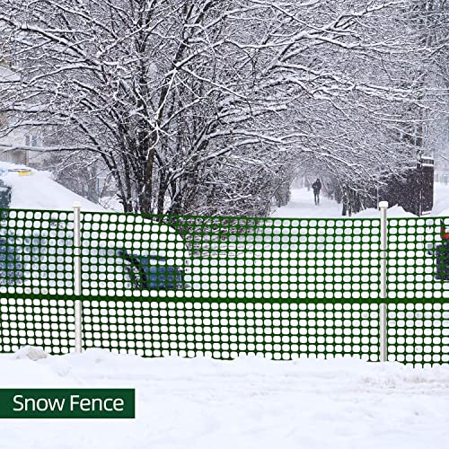 Plastic Garden Fence Animal Barrier, Ohuhu 4x100 FT/15LBs Heavy Duty