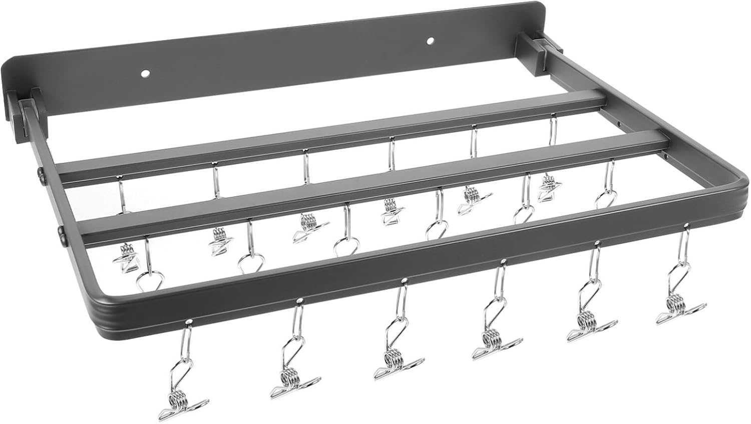 Wall Mounted Clothes Drying Rack Space-Saving Hanger for Socks and Underwear Punch Installation Versatile Design for Balcony Closet and Bedroom Use