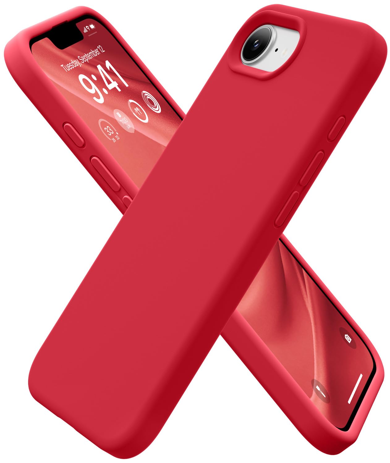GolbinBox Magnetic for iPhone 17e/16e Case, Silicone Cover, Red