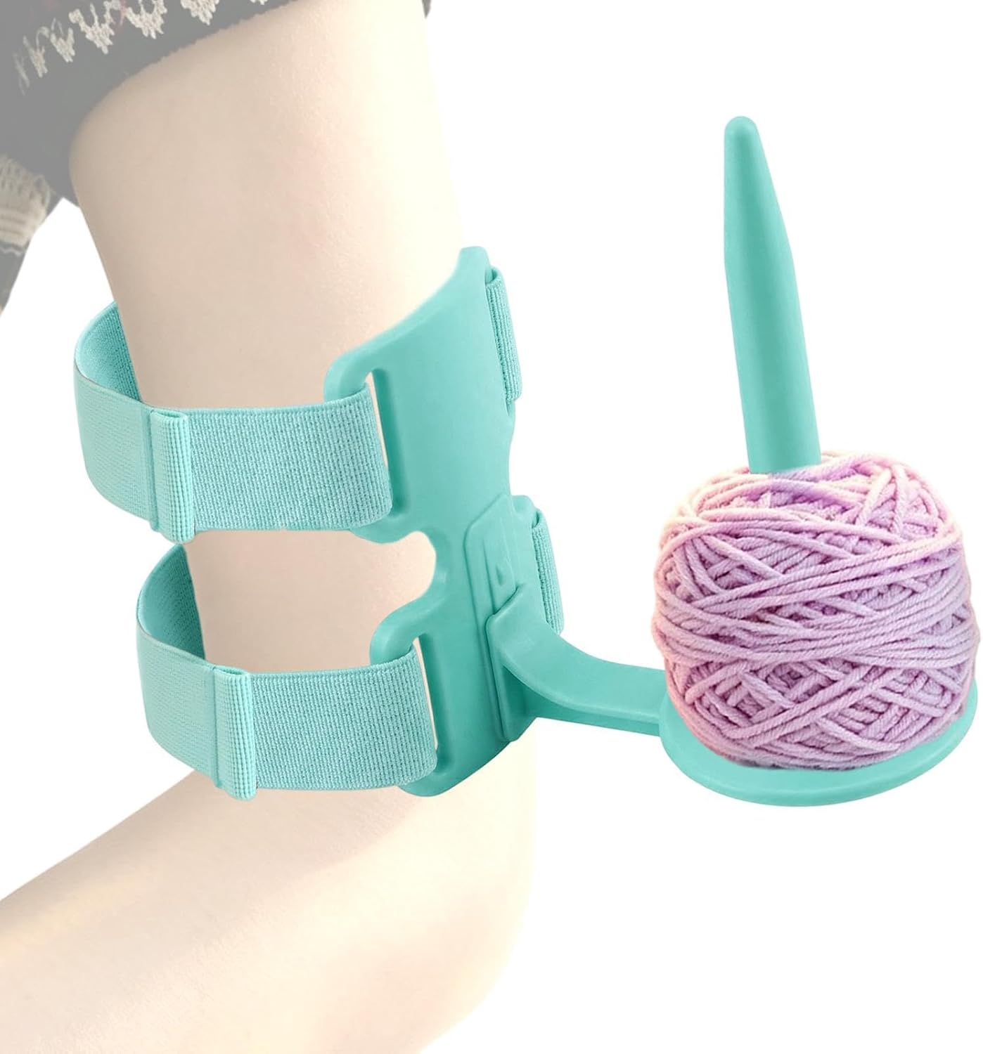 Travel Yarn Holder, Hands-Free Double Strap 360° Rotating Wearable Spool