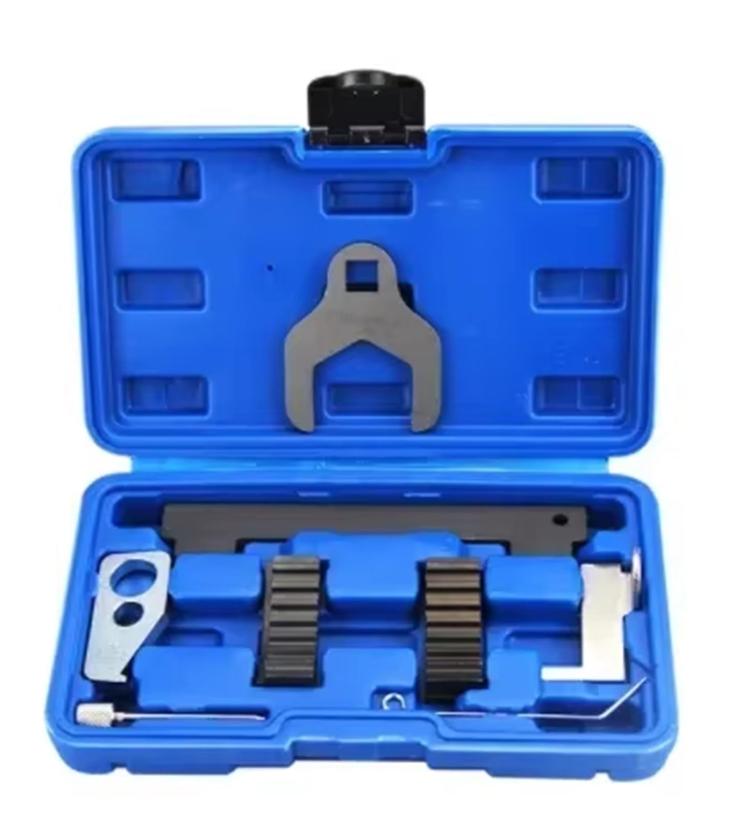 Set Strumenti Messa Fase Kit di Strumenti di Allineamento E Bloccaggio della Fasatura del Tenditore Dell'albero A Camme da Compatibile con Chevy per più Modelli 1.6L 1.8L 16 V