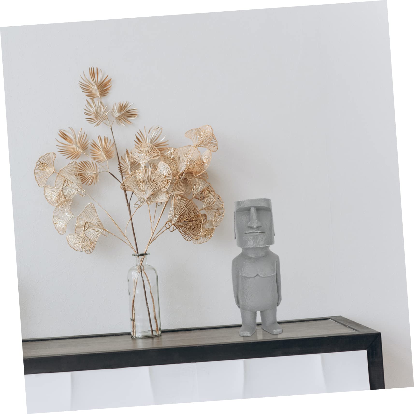 BESPORTBLE Decorazione Moai in Resina e Compatta, Statuetta di Design Vivace e Delicato per Ornamento Casa e Ufficio
