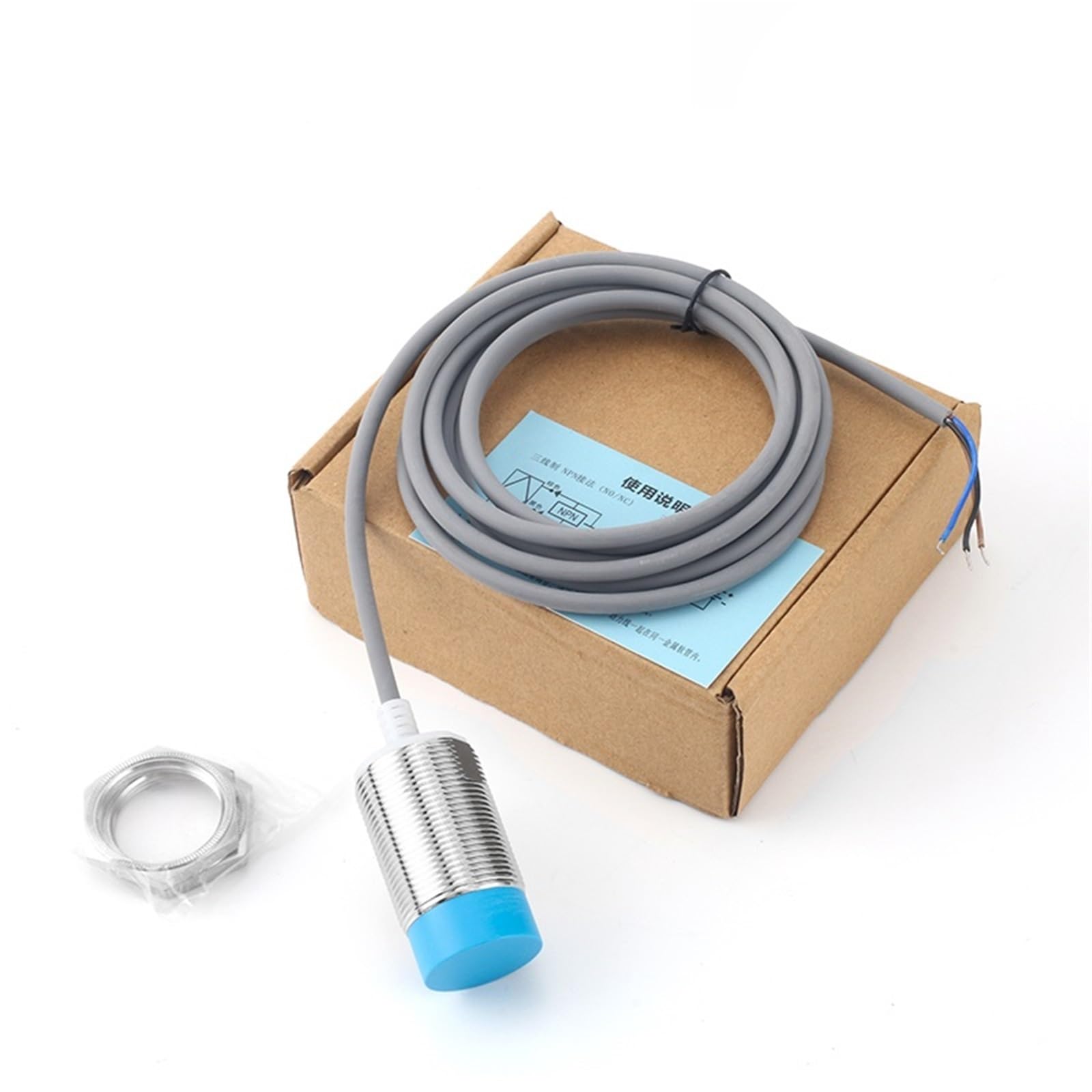 Indukcyjny przełącznik czujnika zbliżeniowego PLC Smart, automatyczne wykrywanie zbliżenia NPN PNP DC 12 V 24 V LM30 M30 10 mm 15 mm 1 szt. (15 mm (non-flush), LM30 (STANDARD)_NPN NO)