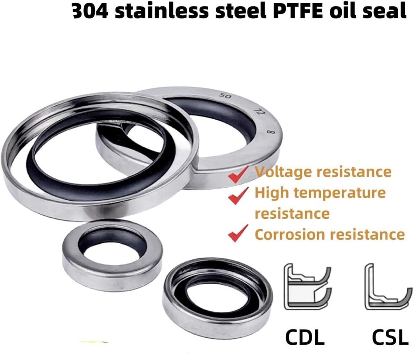 ID:65/67/68mm304stainless steel shaft oil seal 65/67 * 75/80/82/85/90/100 * 8/10/12/15mm air compressor screw rod(65X85X8)
