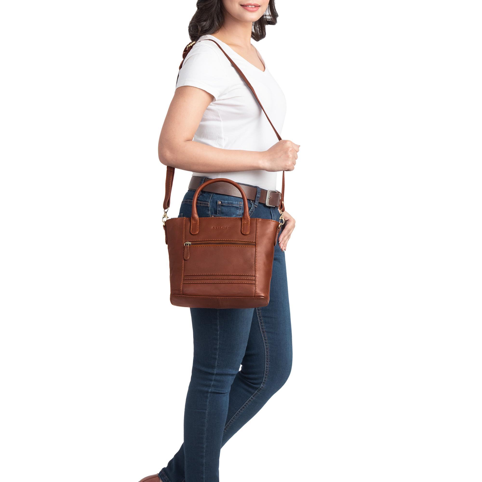 STILORD Meghan Bolso Mujer Bandolera Piel Bolso Hombro para Mujeres Pequeño Elegante Bolsillo para la Fiesta de la Noche Bolsa en Cuero Genuino Color:Negro