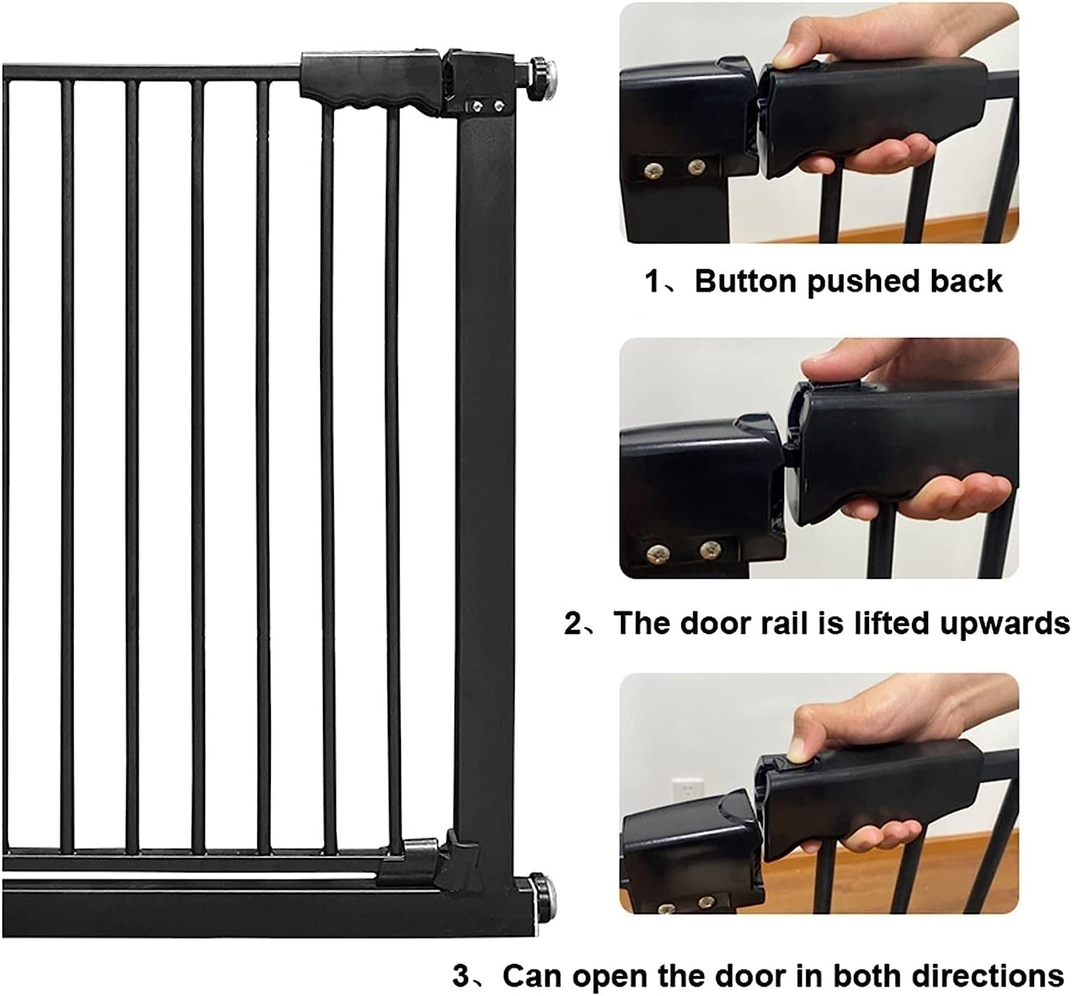 犬用自動閉鎖ゲート Amazon.co.jp: 犬用階段ゲート、多機能犬用ゲート、掘削なし、90