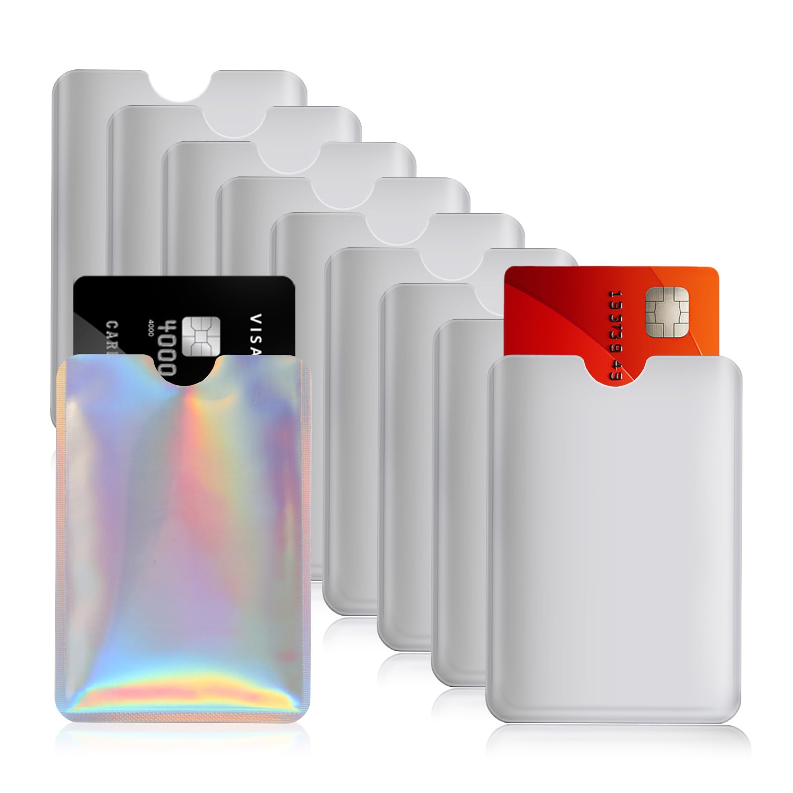 Vin Beauty 10PCS RFID Blocking Sleeves Identity Theft Protection Secure Sleeves Set RFID Card Holder Credit Card Sleeve