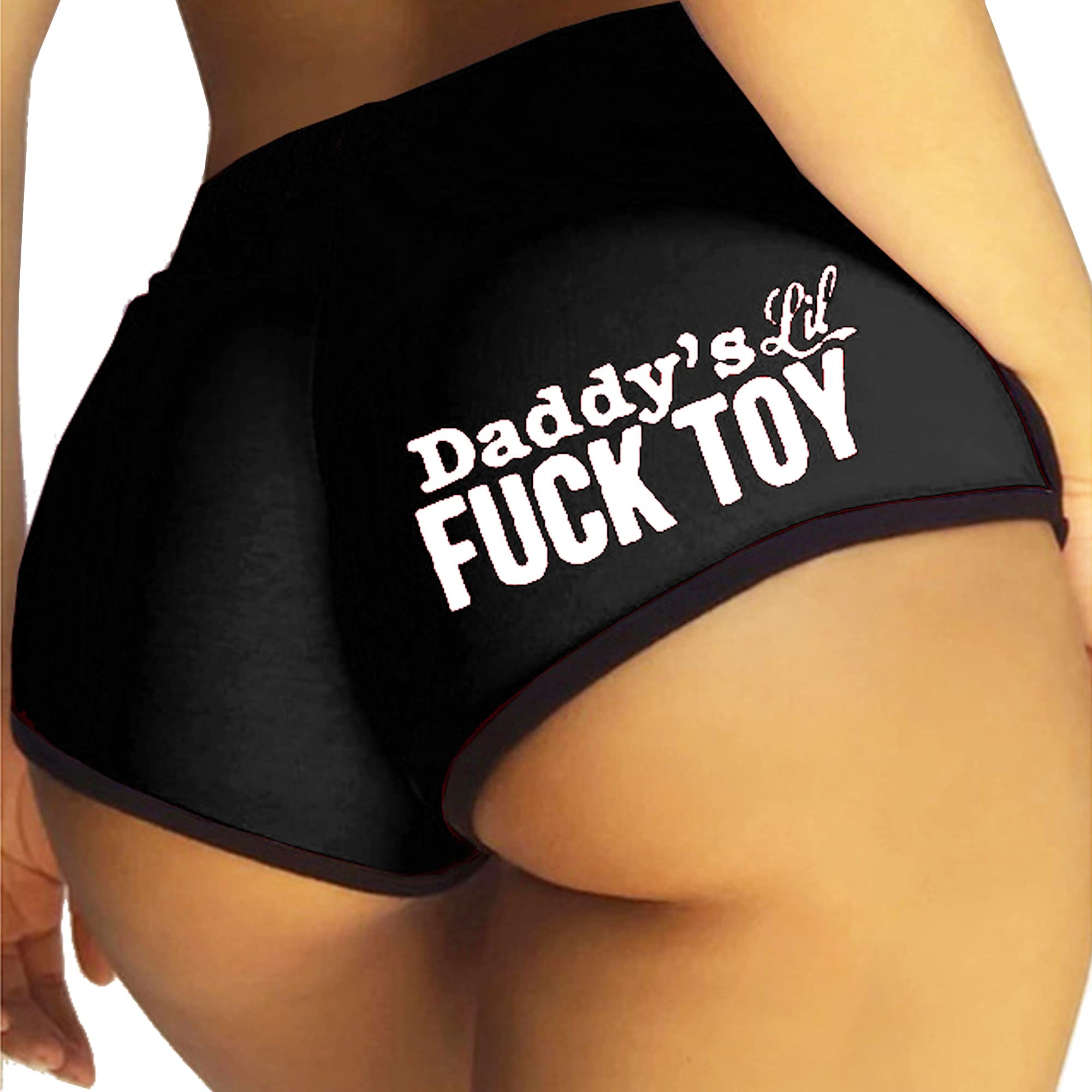 Women Regular & Plus Size Yoga Booty Shorts Sexy Printed Sports Hot Pants Briefs - Style-1-black 5X-Large