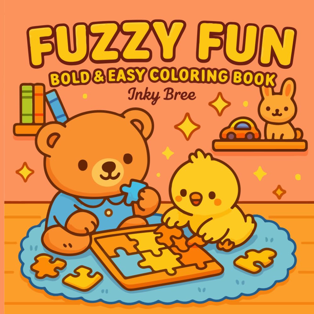 Fuzzy Fun: Bold & Easy Coloring Book