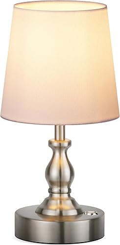 Miniatura 10 de PARTPHONER Mini lámpara de mesa LED inalámbrica, lámpara recargable de 5200 mAh operada por batería, brillo de 3 niveles, lámpara de escritorio