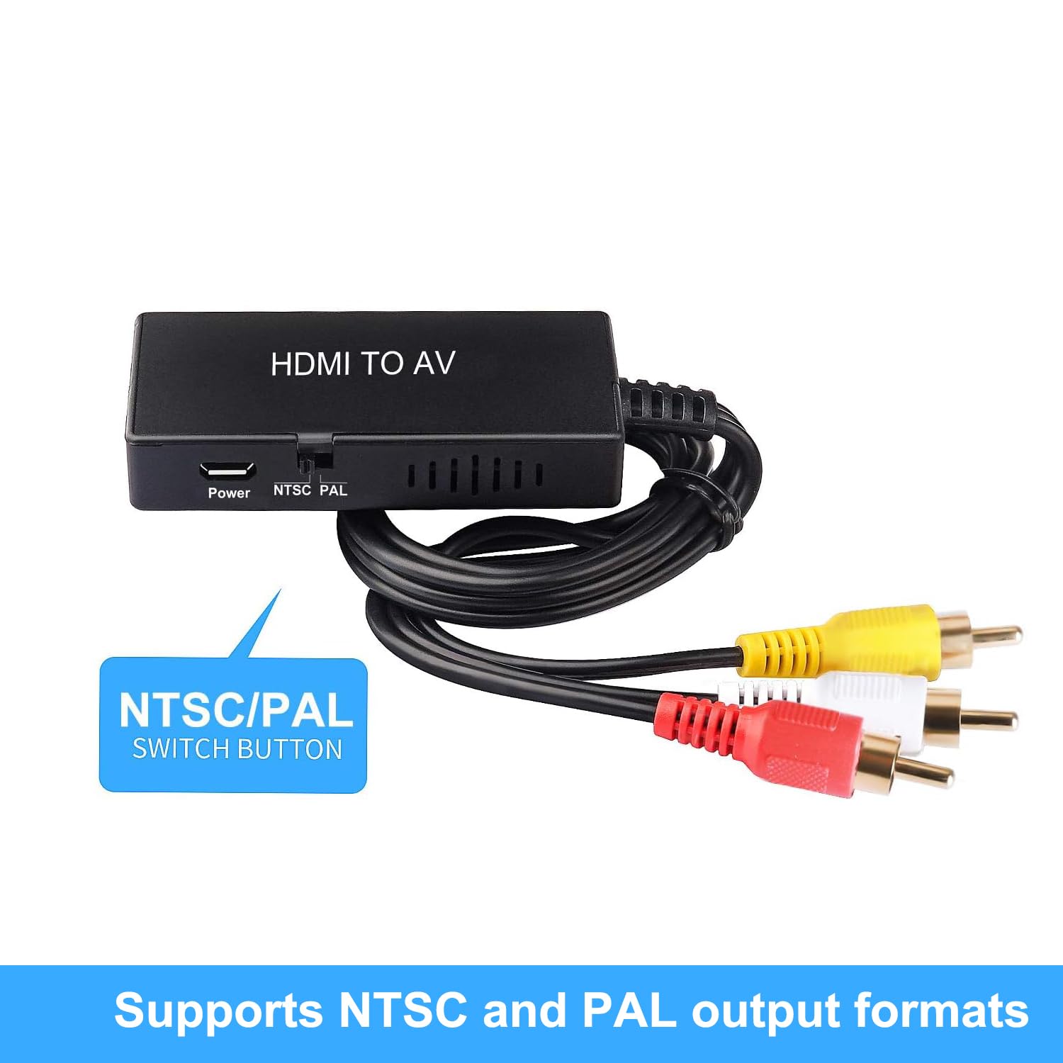 LAVPOPE Adattatore scart a HDMI 1080p 60Hz Plug and Play convertitore analogico a digitale box video audio HDMI scart adattatore supporta PAL/NTSC/SECAM per PS4